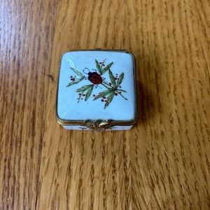 Bonwit Teller Porcelain Ladybug Trinket Box France